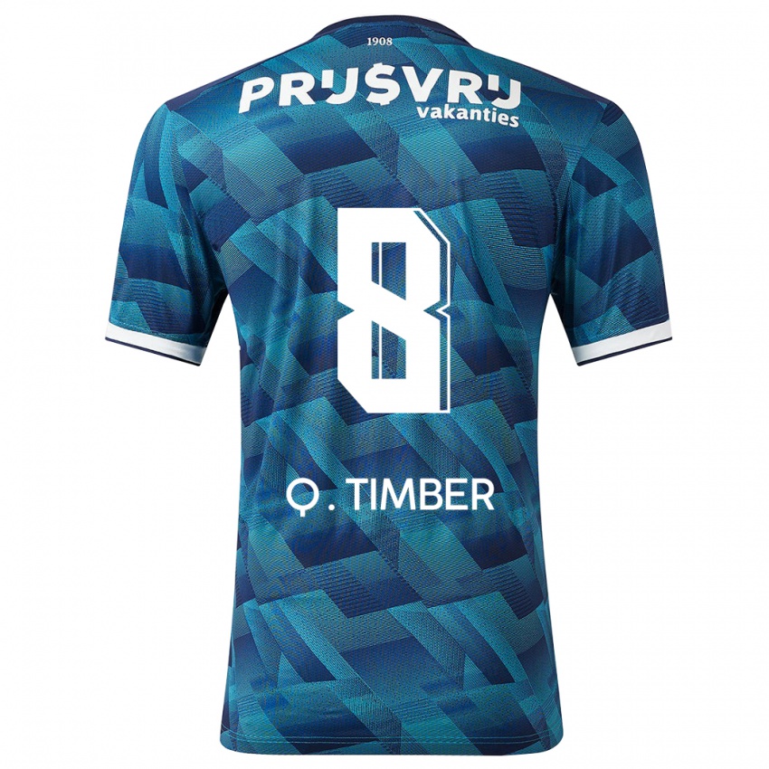 Herren Quinten Timber #8 Blau Auswärtstrikot Trikot 2023/24 T-Shirt Schweiz