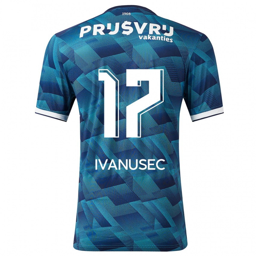 Herren Luka Ivanusec #17 Blau Auswärtstrikot Trikot 2023/24 T-Shirt Schweiz