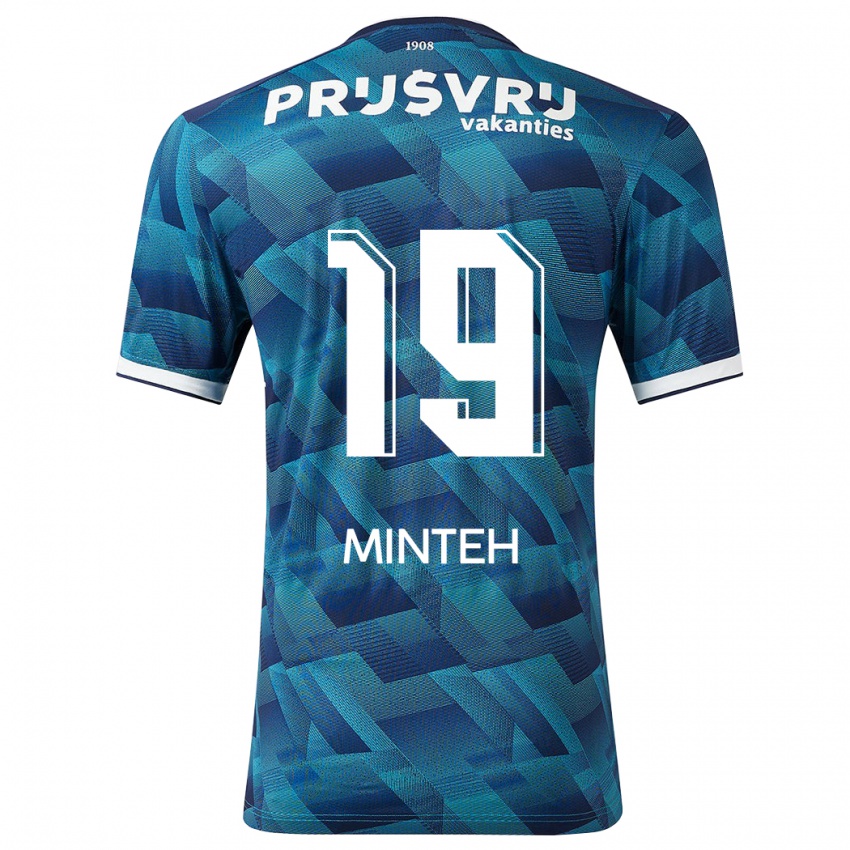 Herren Yankuba Minteh #19 Blau Auswärtstrikot Trikot 2023/24 T-Shirt Schweiz
