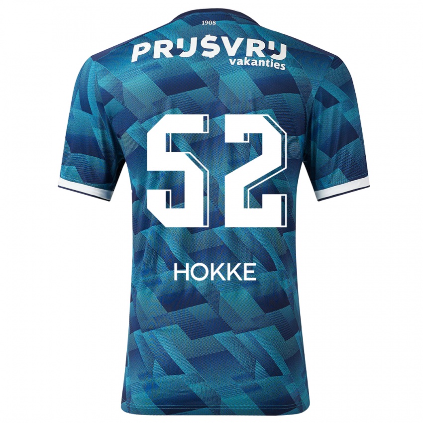 Herren Milan Hokke #52 Blau Auswärtstrikot Trikot 2023/24 T-Shirt Schweiz