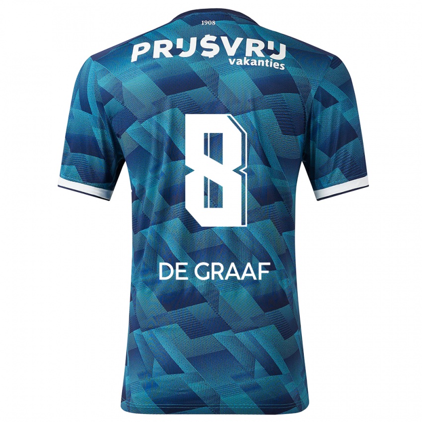Herren Esmee De Graaf #8 Blau Auswärtstrikot Trikot 2023/24 T-Shirt Schweiz