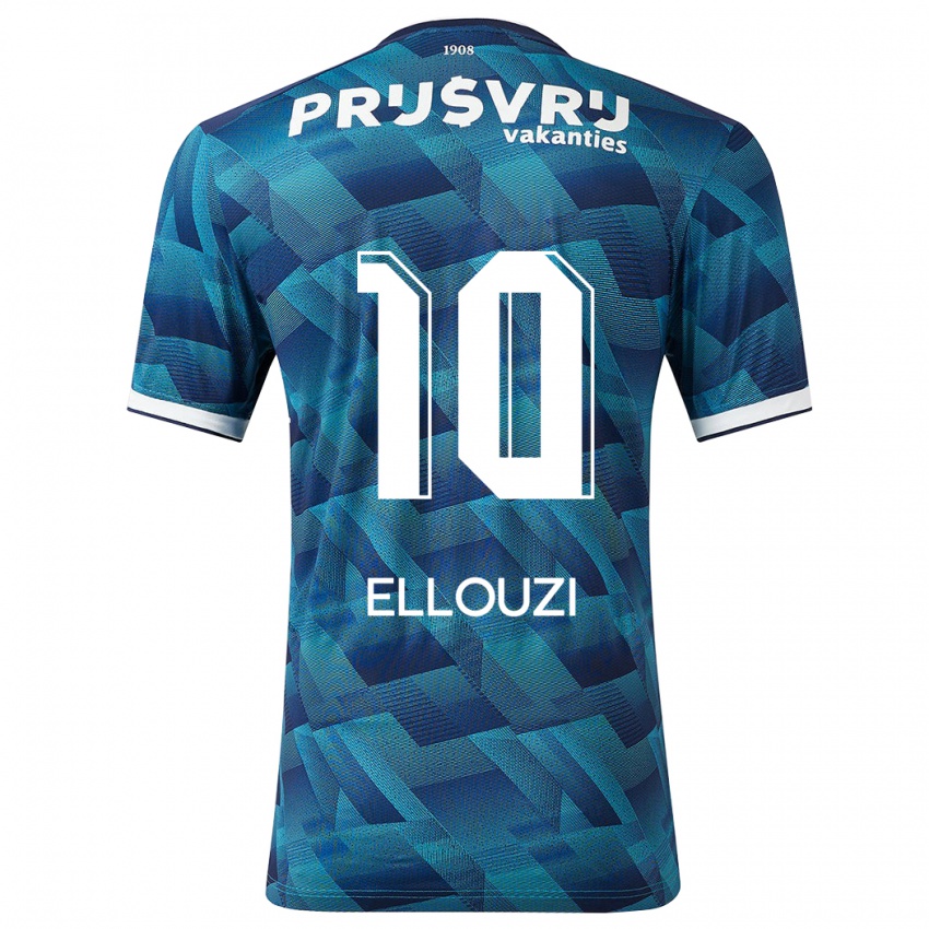 Herren Sabrine Ellouzi #10 Blau Auswärtstrikot Trikot 2023/24 T-Shirt Schweiz