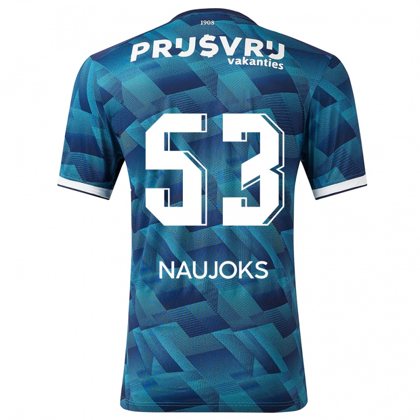 Herren Noah Naujoks #53 Blau Auswärtstrikot Trikot 2023/24 T-Shirt Schweiz