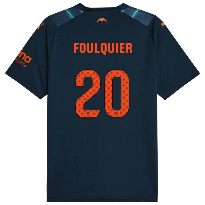 Herren Dimitri Foulquier #20 Marineblau Auswärtstrikot Trikot 2023/24 T-Shirt Schweiz