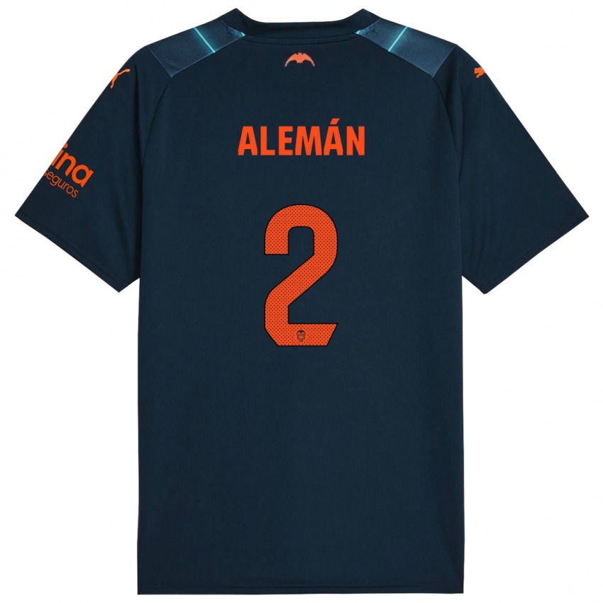 Herren Carlos Alemán #2 Marineblau Auswärtstrikot Trikot 2023/24 T-Shirt Schweiz