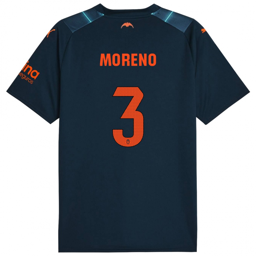 Herren Diego Moreno #3 Marineblau Auswärtstrikot Trikot 2023/24 T-Shirt Schweiz