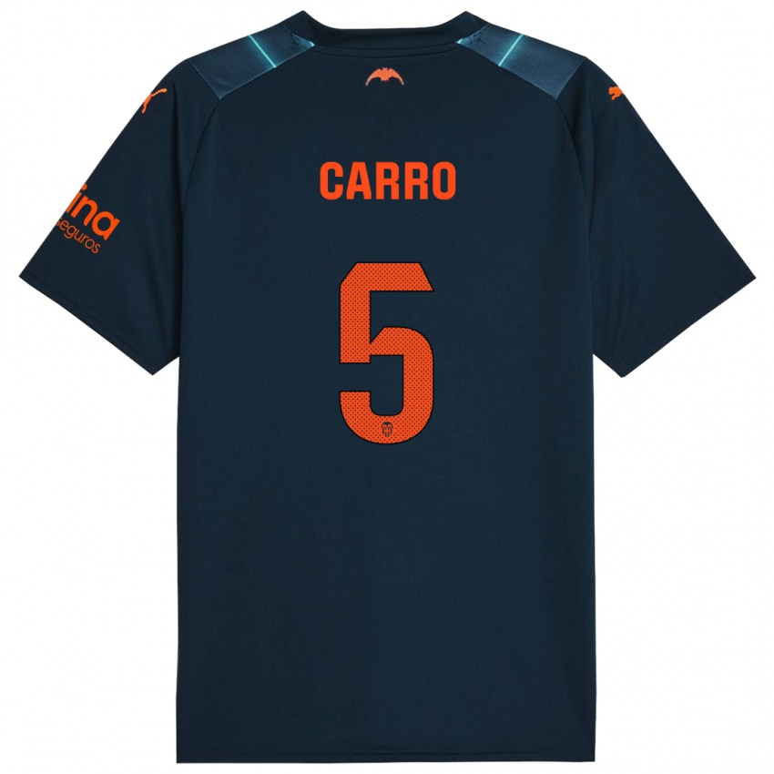 Herren Marta Carro #5 Marineblau Auswärtstrikot Trikot 2023/24 T-Shirt Schweiz