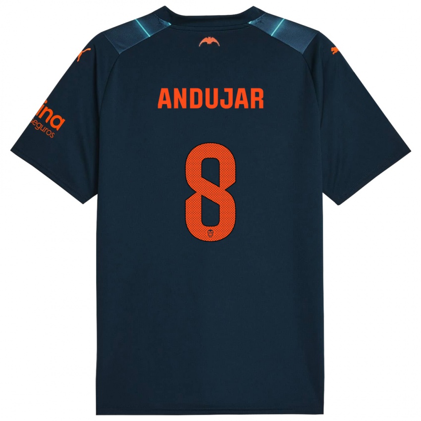 Herren Candela Andujar #8 Marineblau Auswärtstrikot Trikot 2023/24 T-Shirt Schweiz
