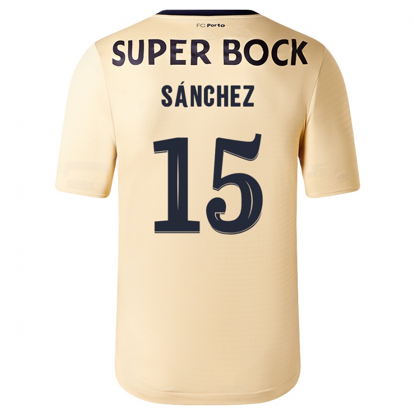 Homme Maillot Jorge Sanchez #15 Beige-Doré Tenues Extérieur 2023/24 T-Shirt Suisse