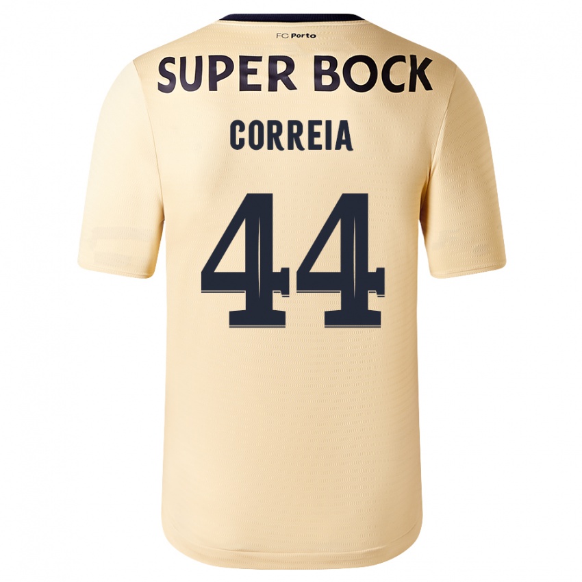 Herren Romain Correia #44 Beige-Gold Auswärtstrikot Trikot 2023/24 T-Shirt Schweiz
