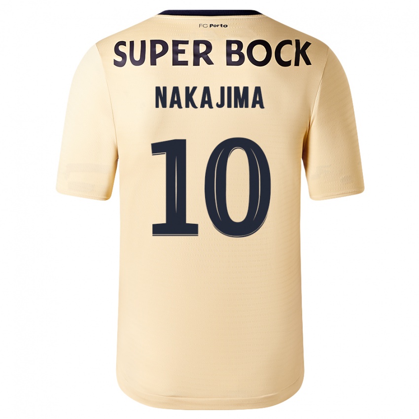 Homme Maillot Shoya Nakajima #10 Beige-Doré Tenues Extérieur 2023/24 T-Shirt Suisse