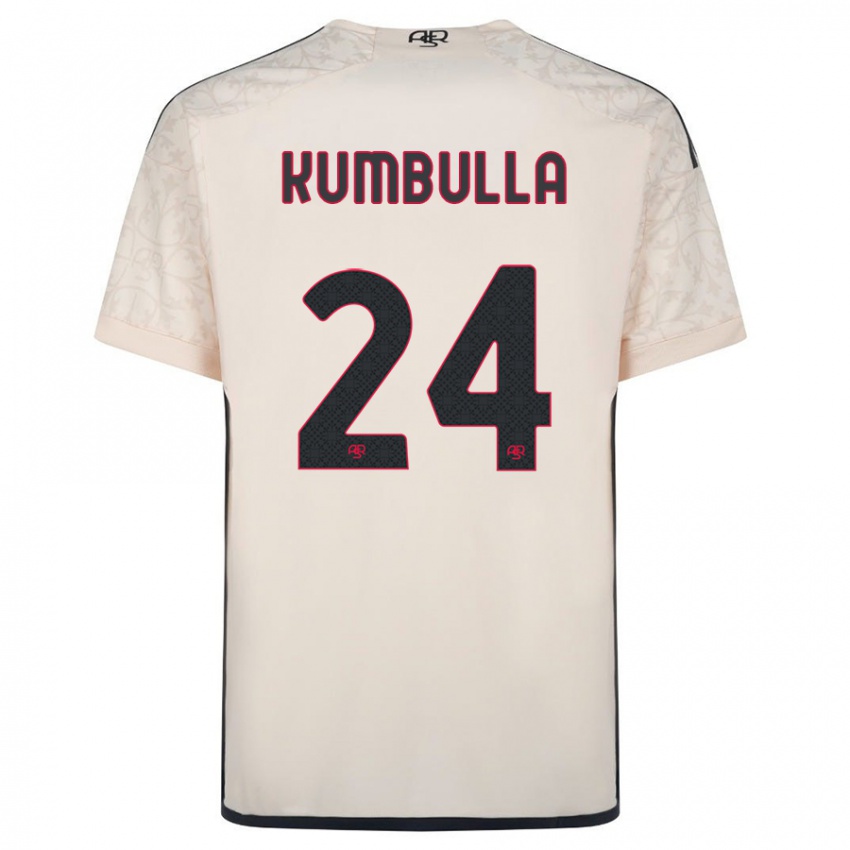 Homme Maillot Marash Kumbulla #24 Blanc Cassé Tenues Extérieur 2023/24 T-Shirt Suisse