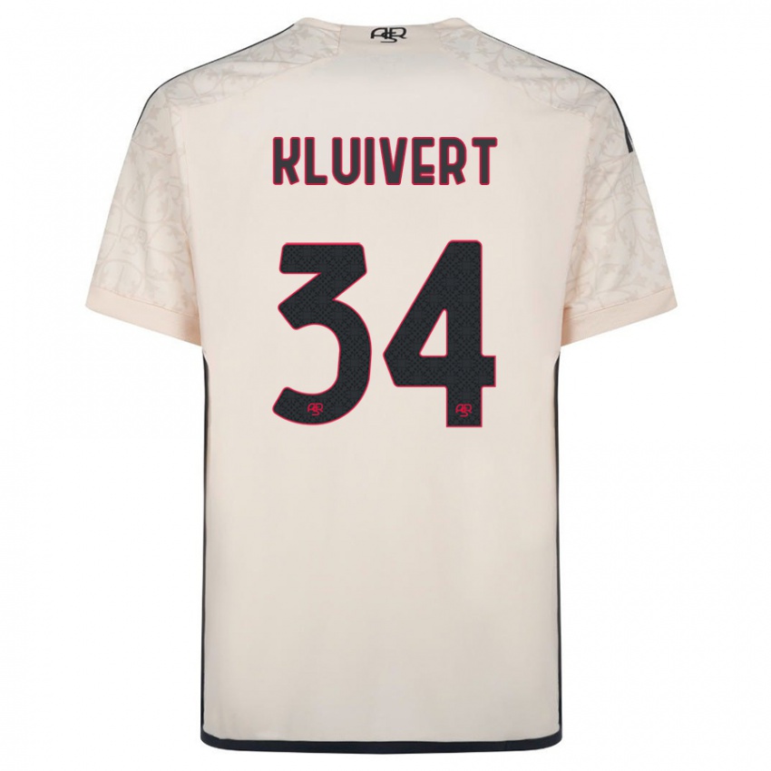 Homme Maillot Justin Kluivert #34 Blanc Cassé Tenues Extérieur 2023/24 T-Shirt Suisse