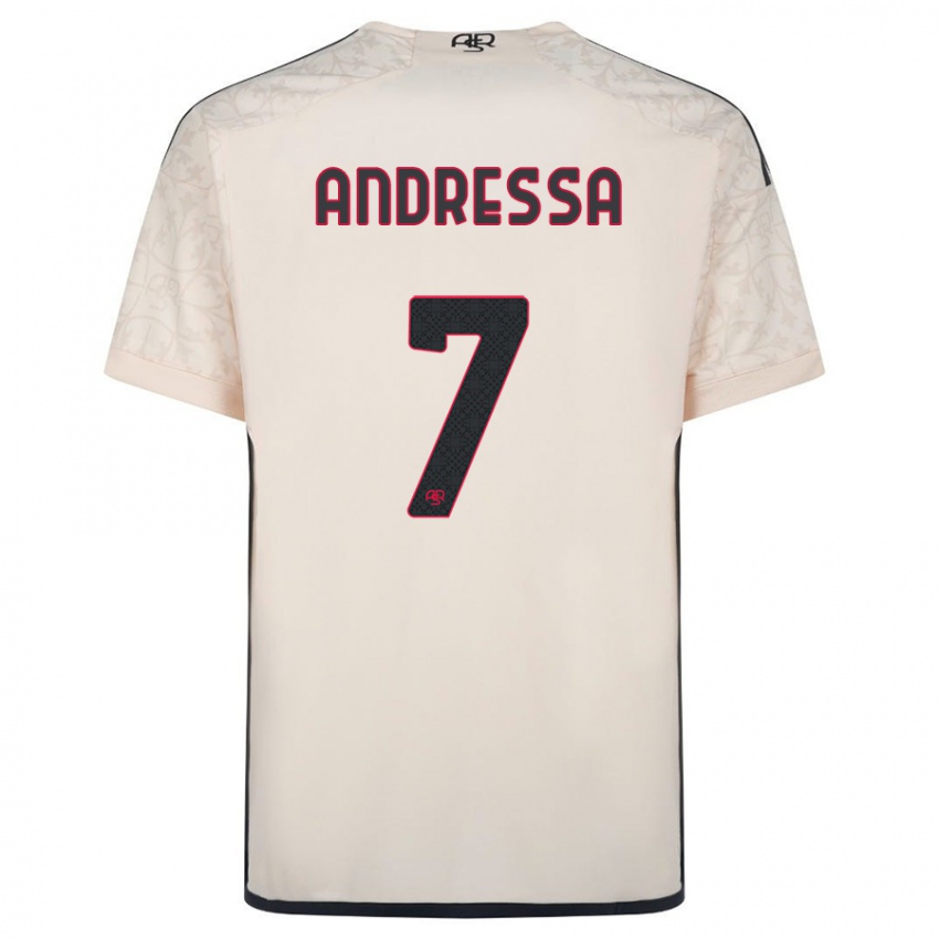 Homme Maillot Andressa #7 Blanc Cassé Tenues Extérieur 2023/24 T-Shirt Suisse