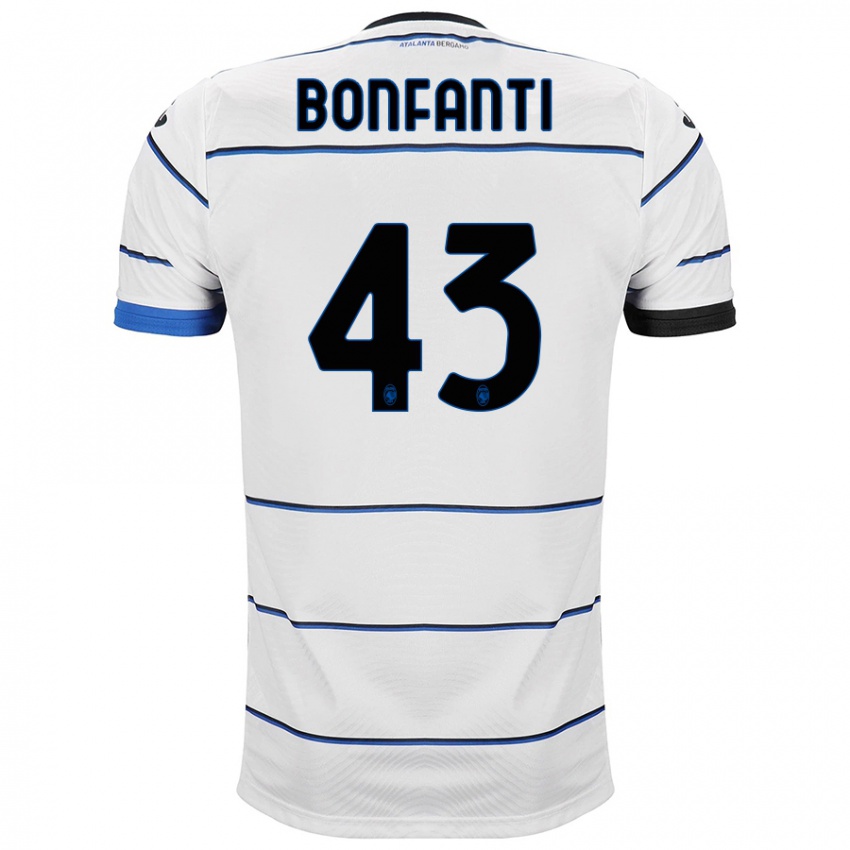 Herren Giovanni Bonfanti #43 Weiß Auswärtstrikot Trikot 2023/24 T-Shirt Schweiz
