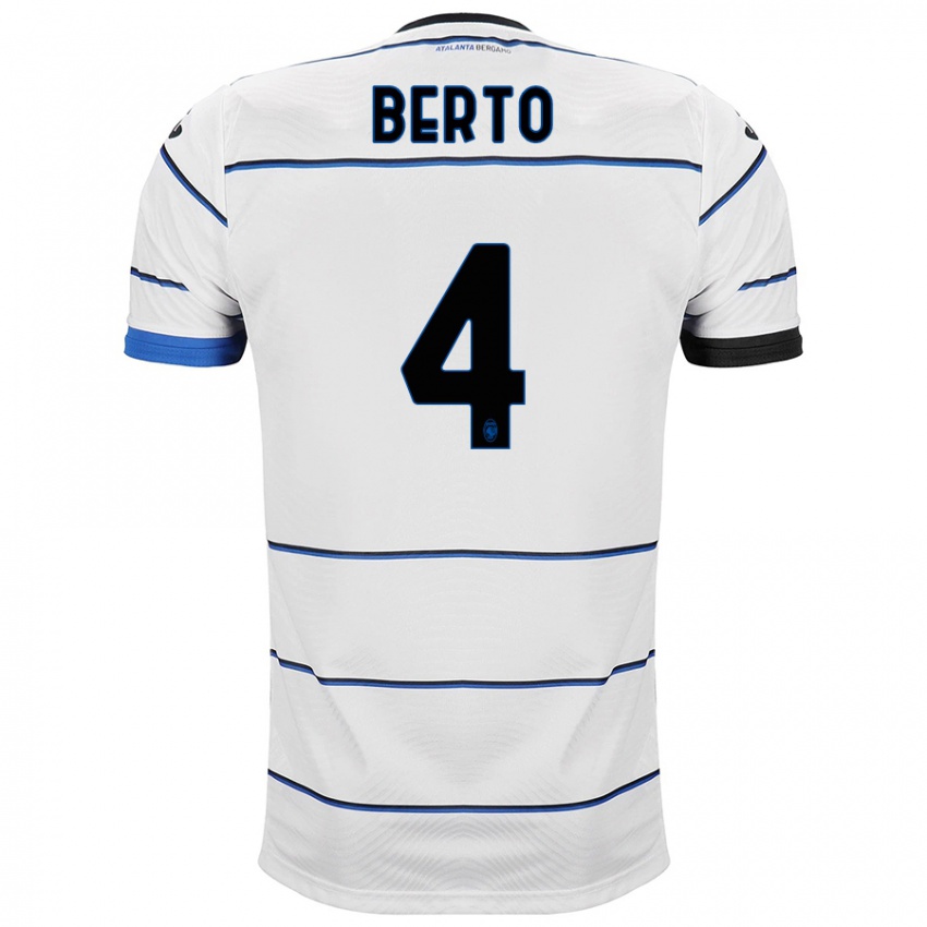 Herren Gabriele Berto #4 Weiß Auswärtstrikot Trikot 2023/24 T-Shirt Schweiz