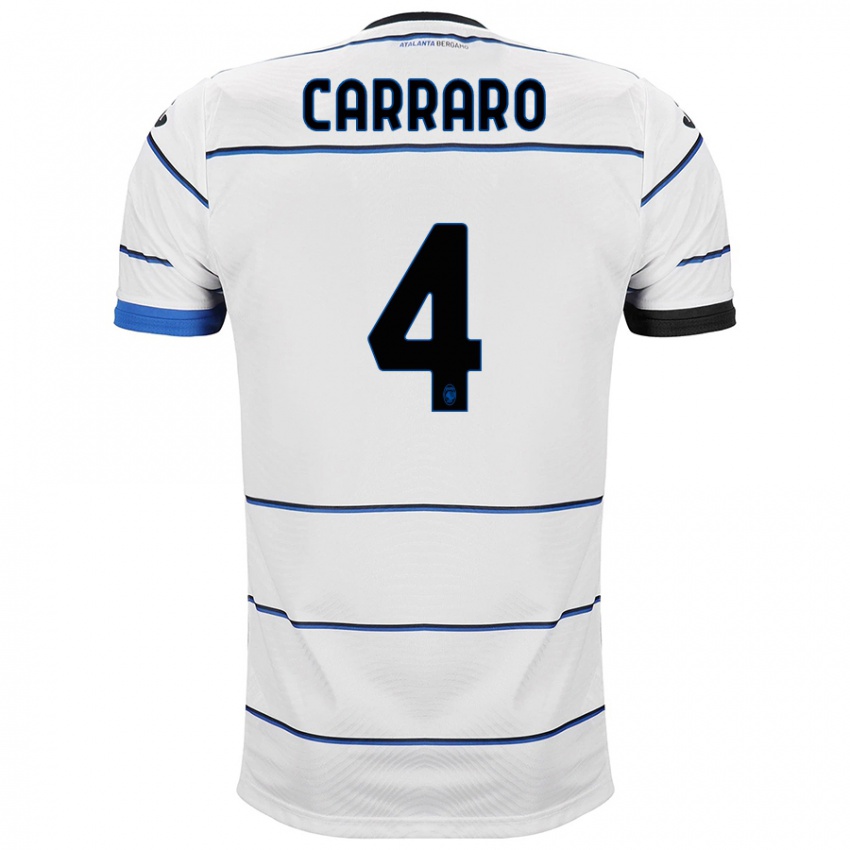 Herren Marco Carraro #4 Weiß Auswärtstrikot Trikot 2023/24 T-Shirt Schweiz