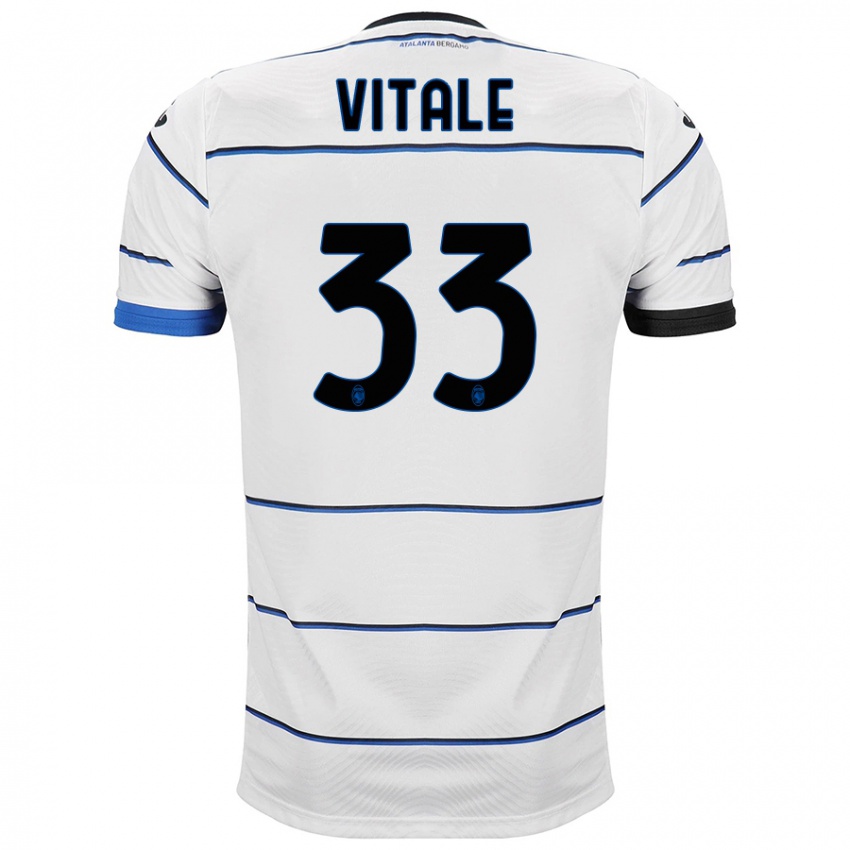 Homme Maillot Francesca Vitale #33 Blanc Tenues Extérieur 2023/24 T-Shirt Suisse