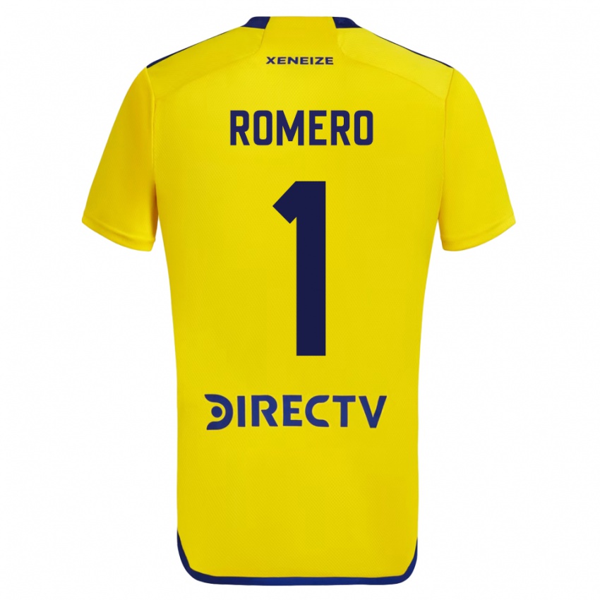 Homme Maillot Sergio Romero #1 Jaune Tenues Extérieur 2023/24 T-Shirt Suisse