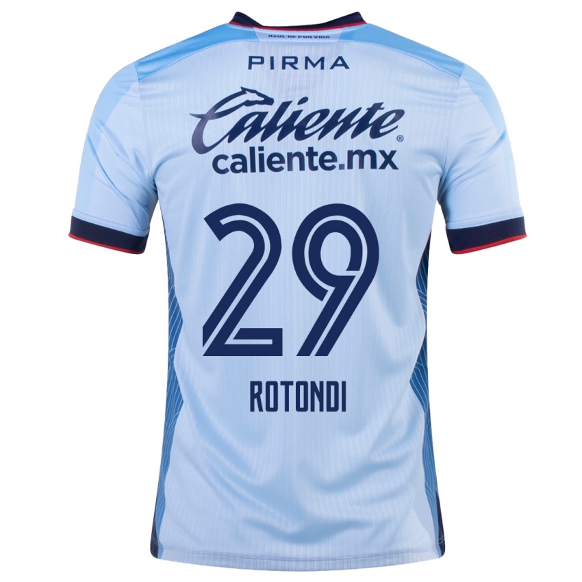 Homme Maillot Carlos Rotondi #29 Bleu Ciel Tenues Extérieur 2023/24 T-Shirt Suisse