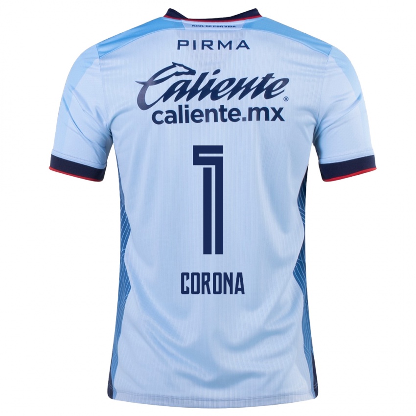 Herren Jose De Jesus Corona #1 Himmelblau Auswärtstrikot Trikot 2023/24 T-Shirt Schweiz
