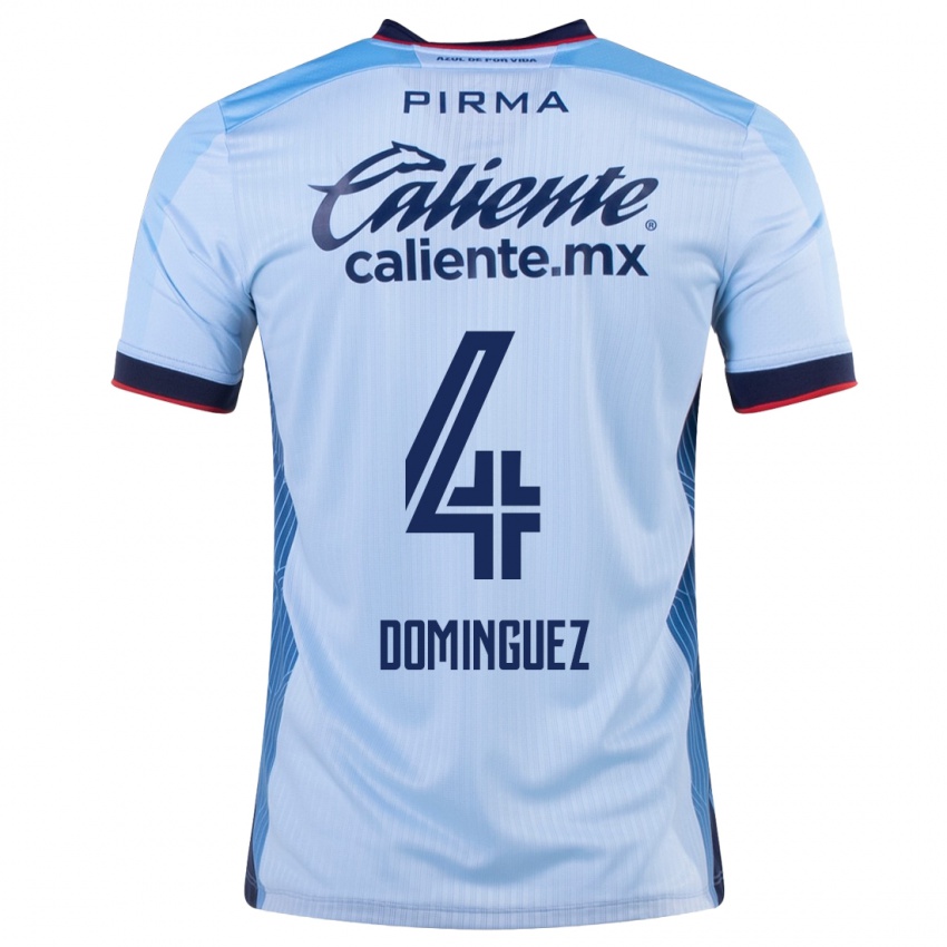 Homme Maillot Julio Cesar Dominguez #4 Bleu Ciel Tenues Extérieur 2023/24 T-Shirt Suisse