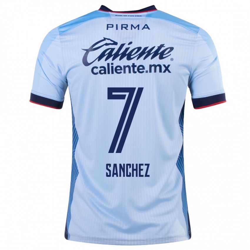 Herren Andrea Sanchez #7 Himmelblau Auswärtstrikot Trikot 2023/24 T-Shirt Schweiz