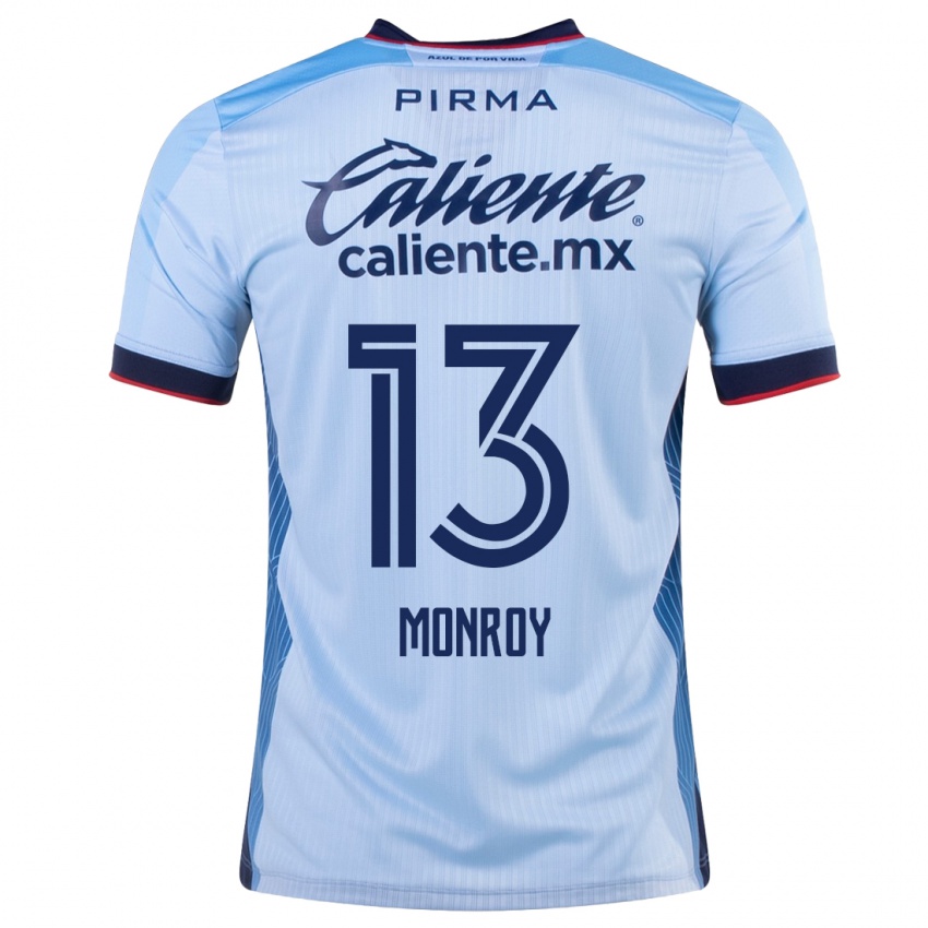 Homme Maillot Daniela Monroy #13 Bleu Ciel Tenues Extérieur 2023/24 T-Shirt Suisse