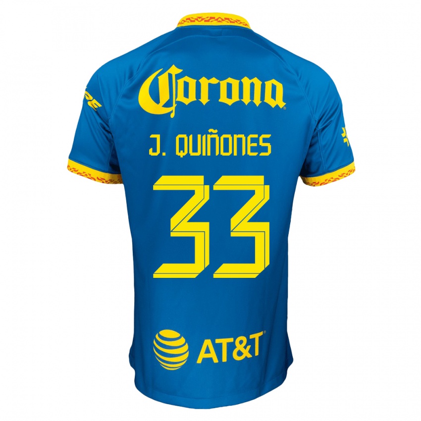 Herren Julián Quiñones #33 Blau Auswärtstrikot Trikot 2023/24 T-Shirt Schweiz
