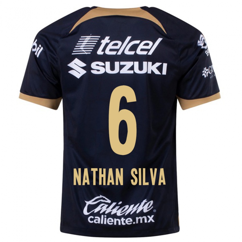 Herren Nathan Silva #6 Dunkelblau Auswärtstrikot Trikot 2023/24 T-Shirt Schweiz