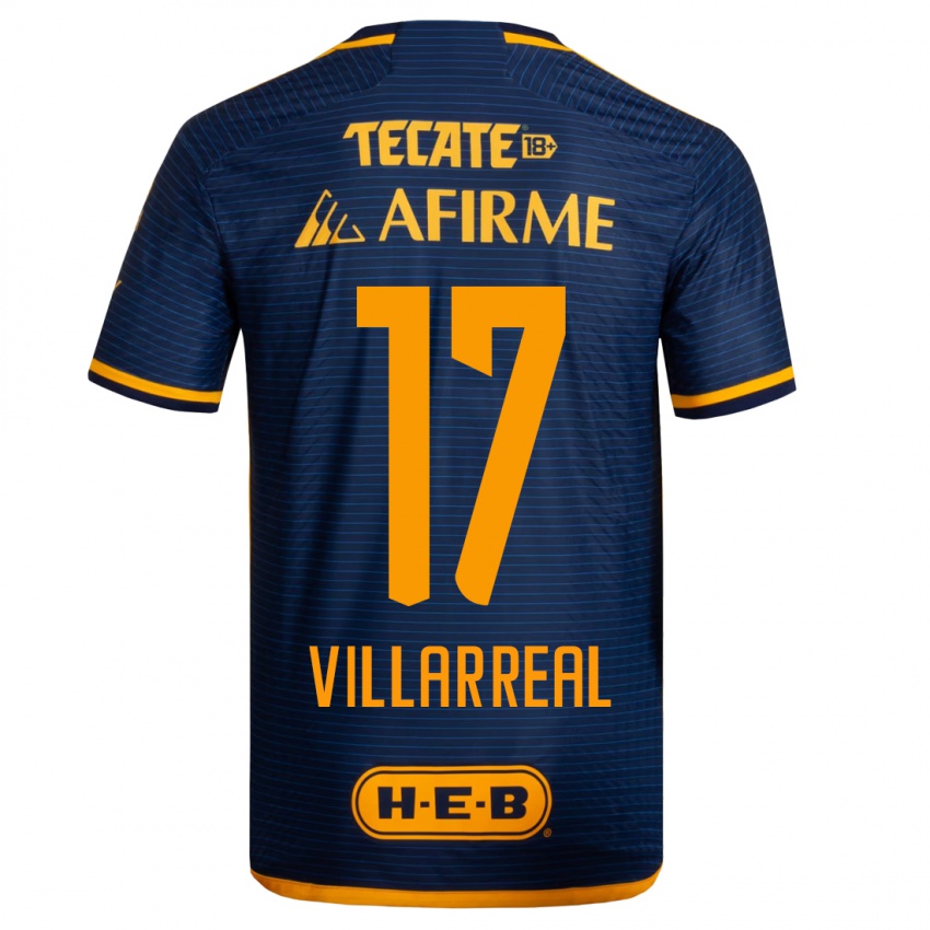 Homme Maillot Natalia Villarreal #17 Bleu Foncé Tenues Extérieur 2023/24 T-Shirt Suisse