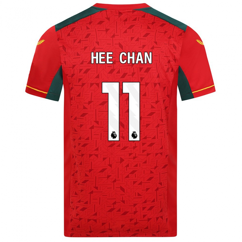Femme Maillot Hee-Chan Hwang #11 Rouge Tenues Extérieur 2023/24 T-Shirt Suisse