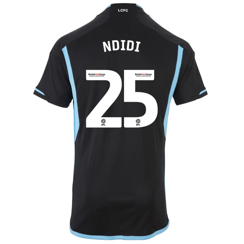 Damen Wilfred Ndidi #25 Schwarz Auswärtstrikot Trikot 2023/24 T-Shirt Schweiz