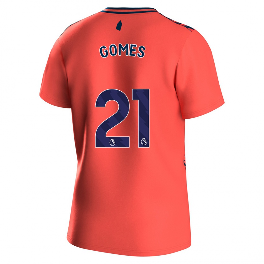 Damen Andre Gomes #21 Koralle Auswärtstrikot Trikot 2023/24 T-Shirt Schweiz