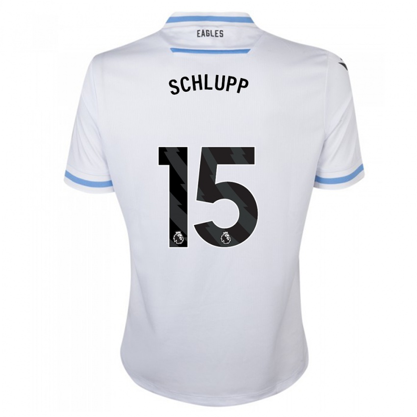 Damen Jeffrey Schlupp #15 Weiß Auswärtstrikot Trikot 2023/24 T-Shirt Schweiz