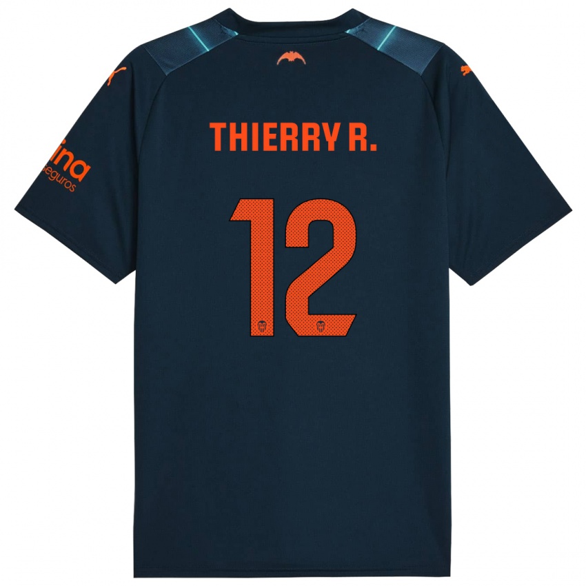 Damen Thierry Correia #12 Marineblau Auswärtstrikot Trikot 2023/24 T-Shirt Schweiz