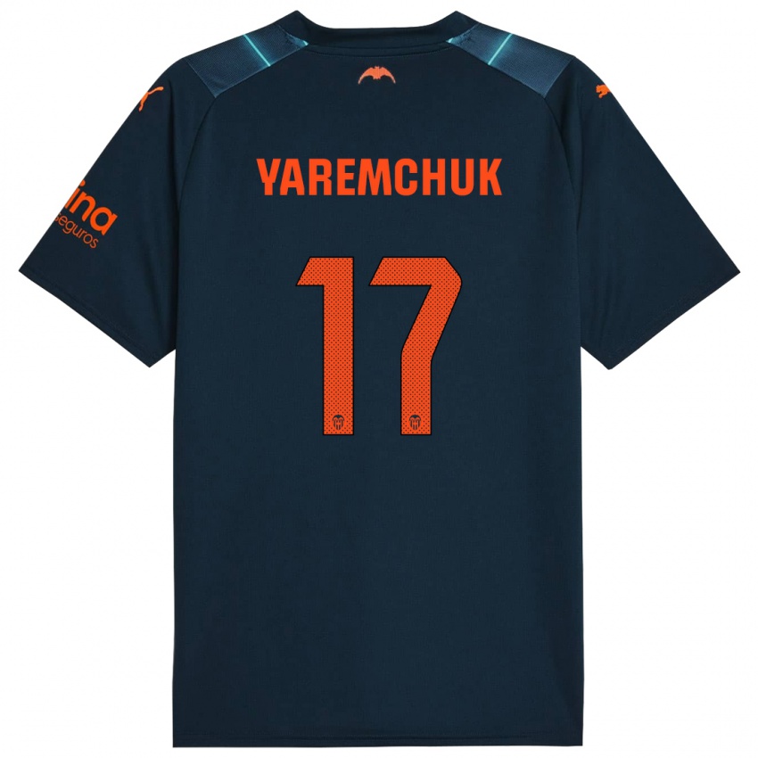 Damen Roman Yaremchuk #17 Marineblau Auswärtstrikot Trikot 2023/24 T-Shirt Schweiz