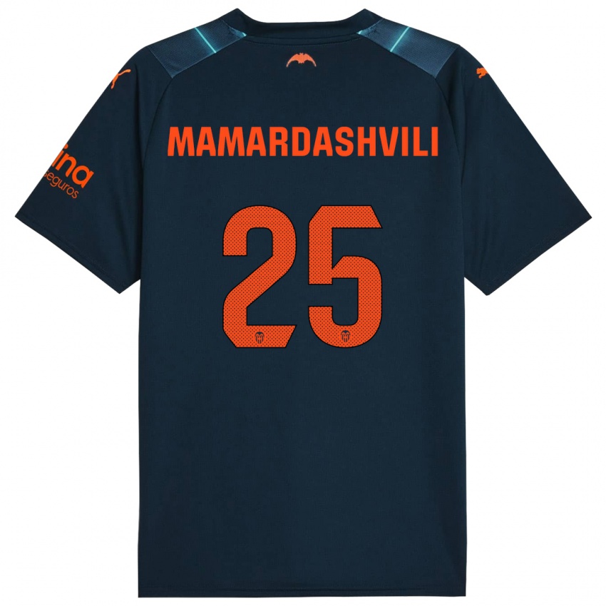 Damen Giorgi Mamardashvili #25 Marineblau Auswärtstrikot Trikot 2023/24 T-Shirt Schweiz