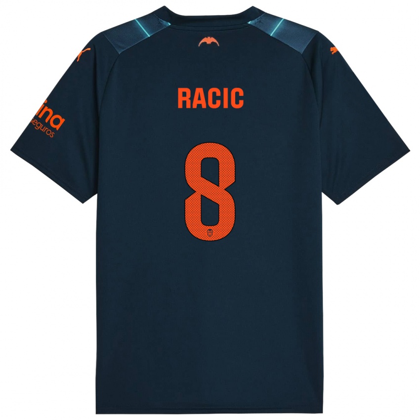 Damen Uros Racic #8 Marineblau Auswärtstrikot Trikot 2023/24 T-Shirt Schweiz