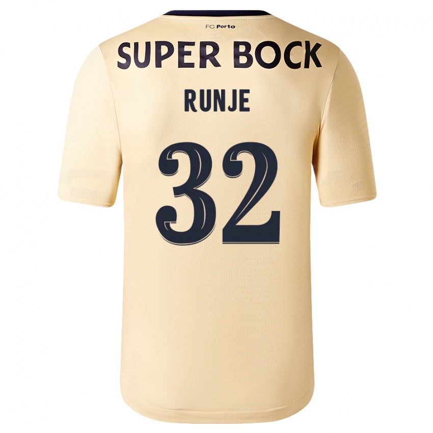 Femme Maillot Roko Runje #32 Beige-Doré Tenues Extérieur 2023/24 T-Shirt Suisse