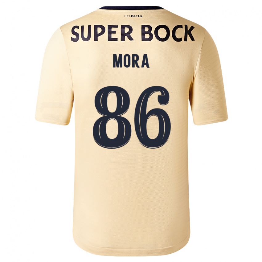 Damen Rodrigo Mora #86 Beige-Gold Auswärtstrikot Trikot 2023/24 T-Shirt Schweiz