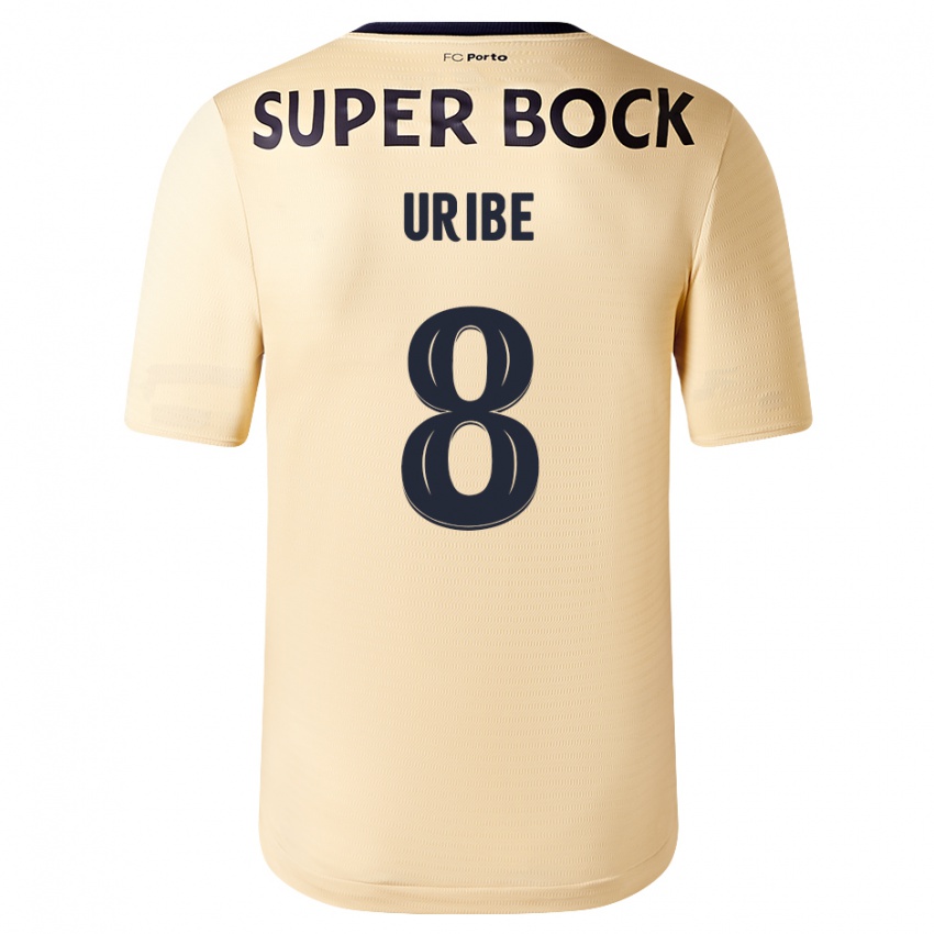 Damen Mateus Uribe #8 Beige-Gold Auswärtstrikot Trikot 2023/24 T-Shirt Schweiz