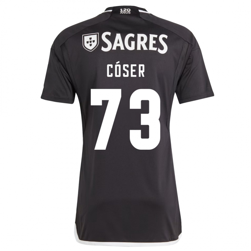 Damen Tiago Cóser #73 Schwarz Auswärtstrikot Trikot 2023/24 T-Shirt Schweiz