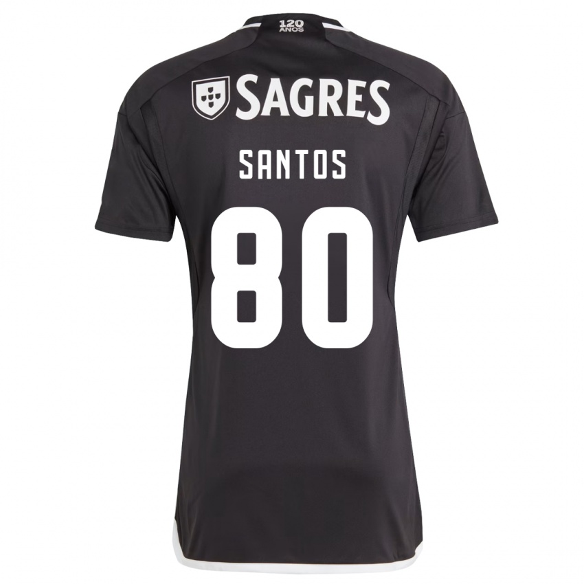 Damen Pedro Santos #80 Schwarz Auswärtstrikot Trikot 2023/24 T-Shirt Schweiz