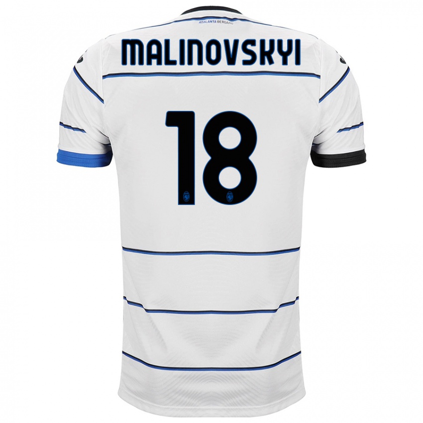 Femme Maillot Ruslan Malinovskyi #18 Blanc Tenues Extérieur 2023/24 T-Shirt Suisse