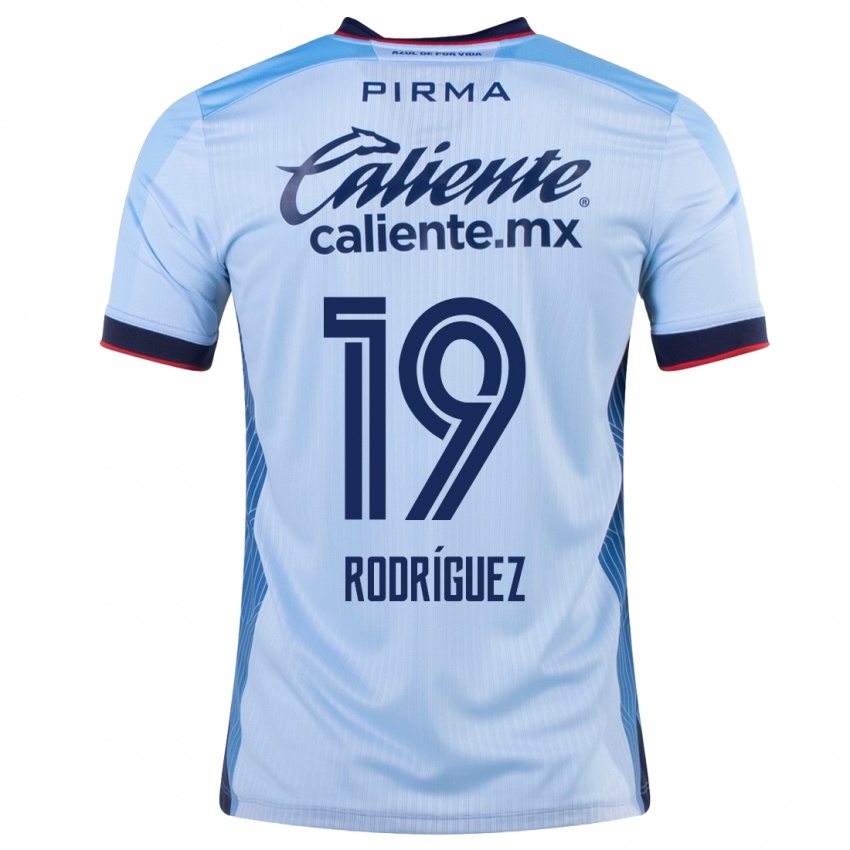 Femme Maillot Carlos Rodriguez #19 Bleu Ciel Tenues Extérieur 2023/24 T-Shirt Suisse