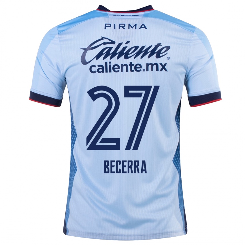 Femme Maillot Ana Becerra #27 Bleu Ciel Tenues Extérieur 2023/24 T-Shirt Suisse