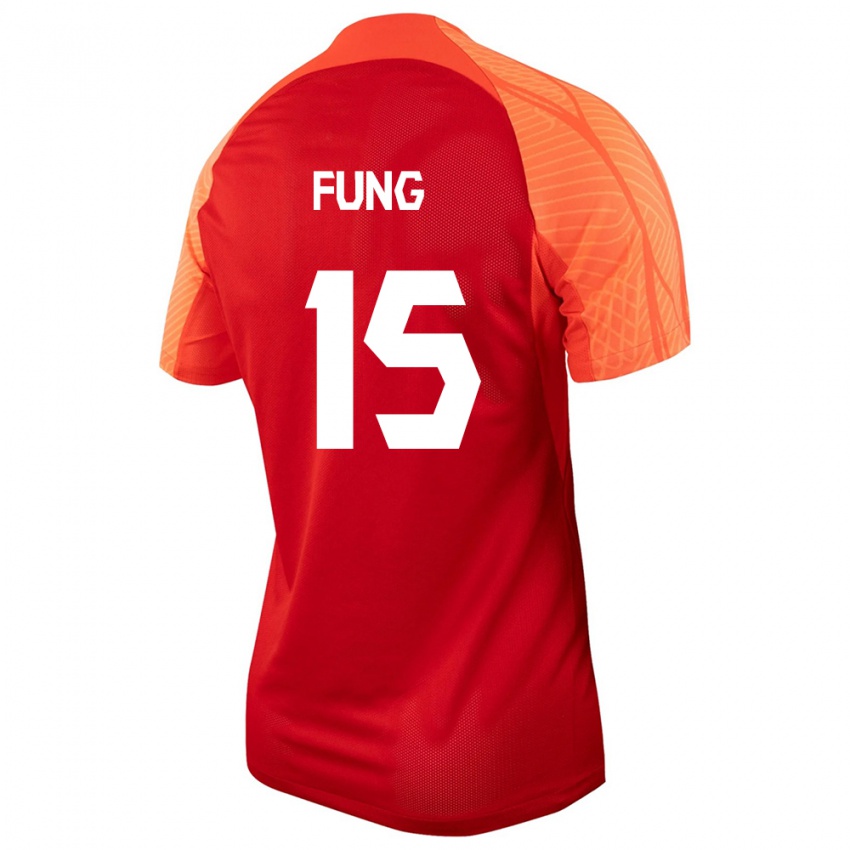 Enfant Maillot Canada Victor Fung #15 Orange Tenues Domicile 24-26 T-Shirt Suisse
