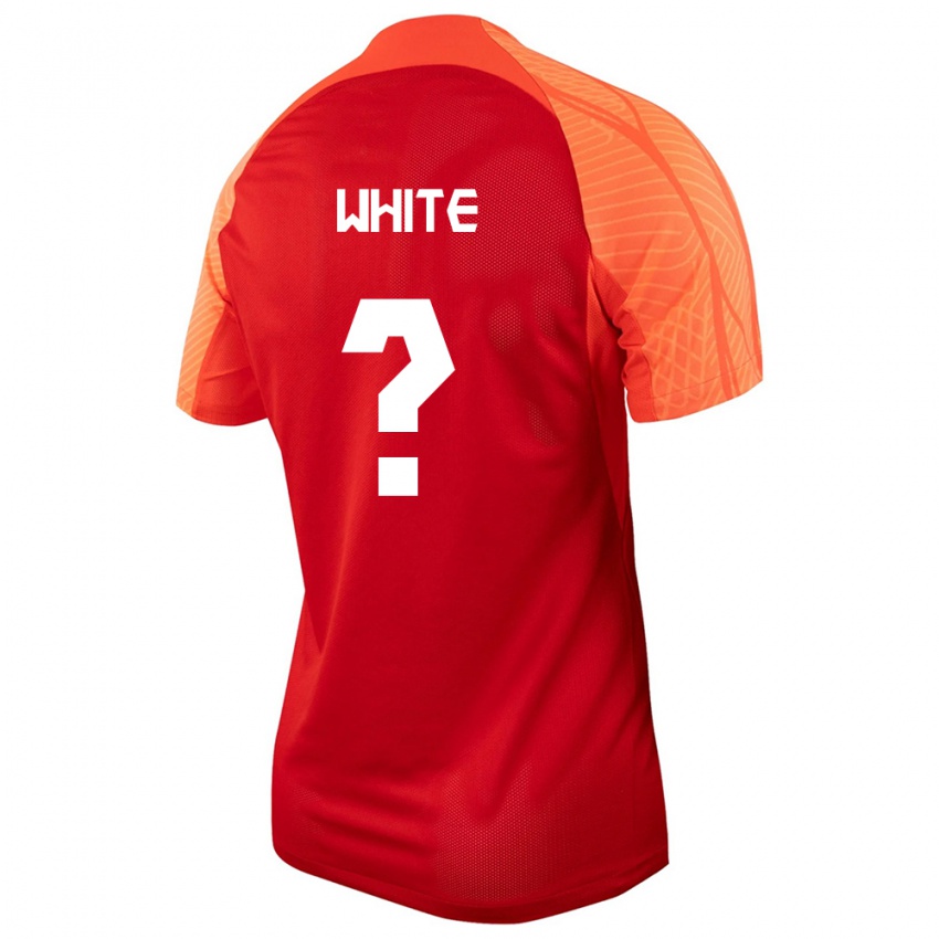 Enfant Maillot Canada Eric White #0 Orange Tenues Domicile 24-26 T-Shirt Suisse