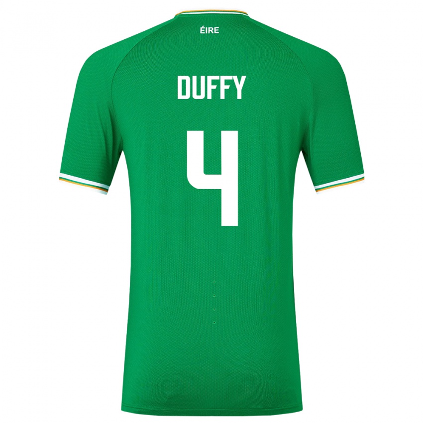 Enfant Maillot Irlande Shane Duffy #4 Vert Tenues Domicile 24-26 T-Shirt Suisse